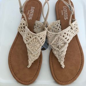 David’s Bridal Macrame Sandals